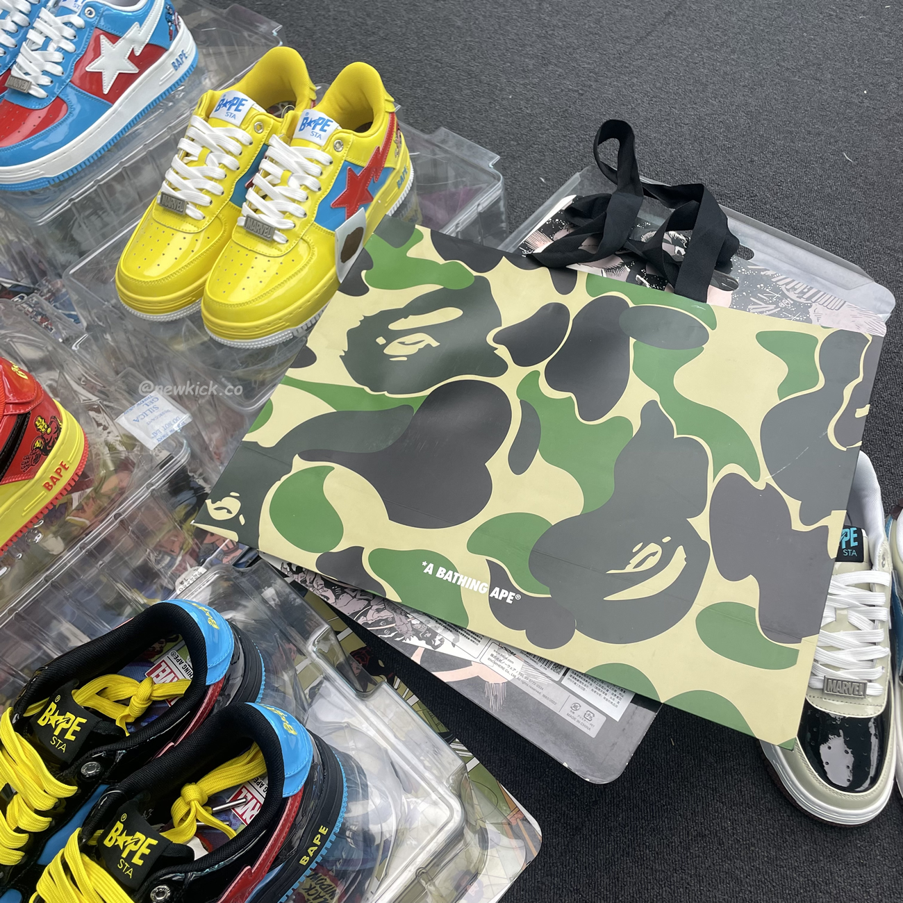 A Bathing Ape Bape Sta Marvel Comics Rocket Raccoon Thor Hulk Captain America Black Widow Iron Man  2022 (28) - newkick.vip